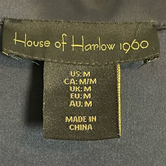House Of Harlow 1960 - Women's Dark Blue Navy Blouse - Picture 6 of 7